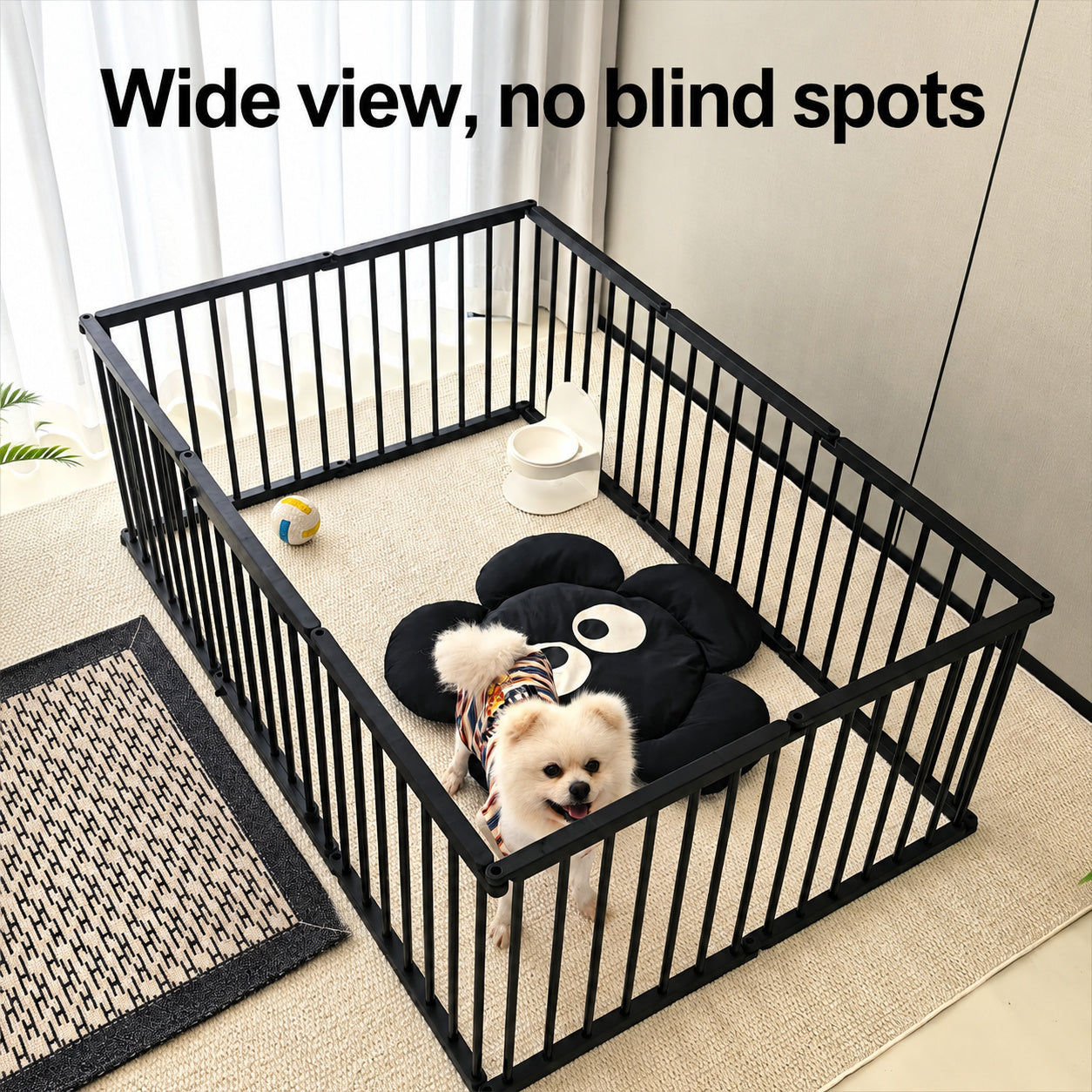 Modular Black Pet Playpen
