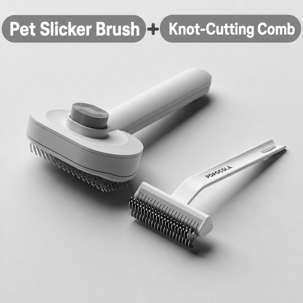 Self-Cleaning Slicker Brush