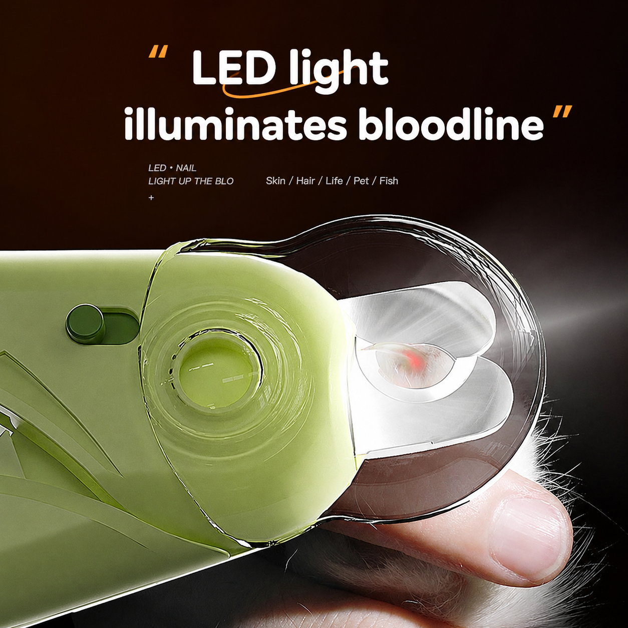 LED Quick-view Pet Nail Clippers