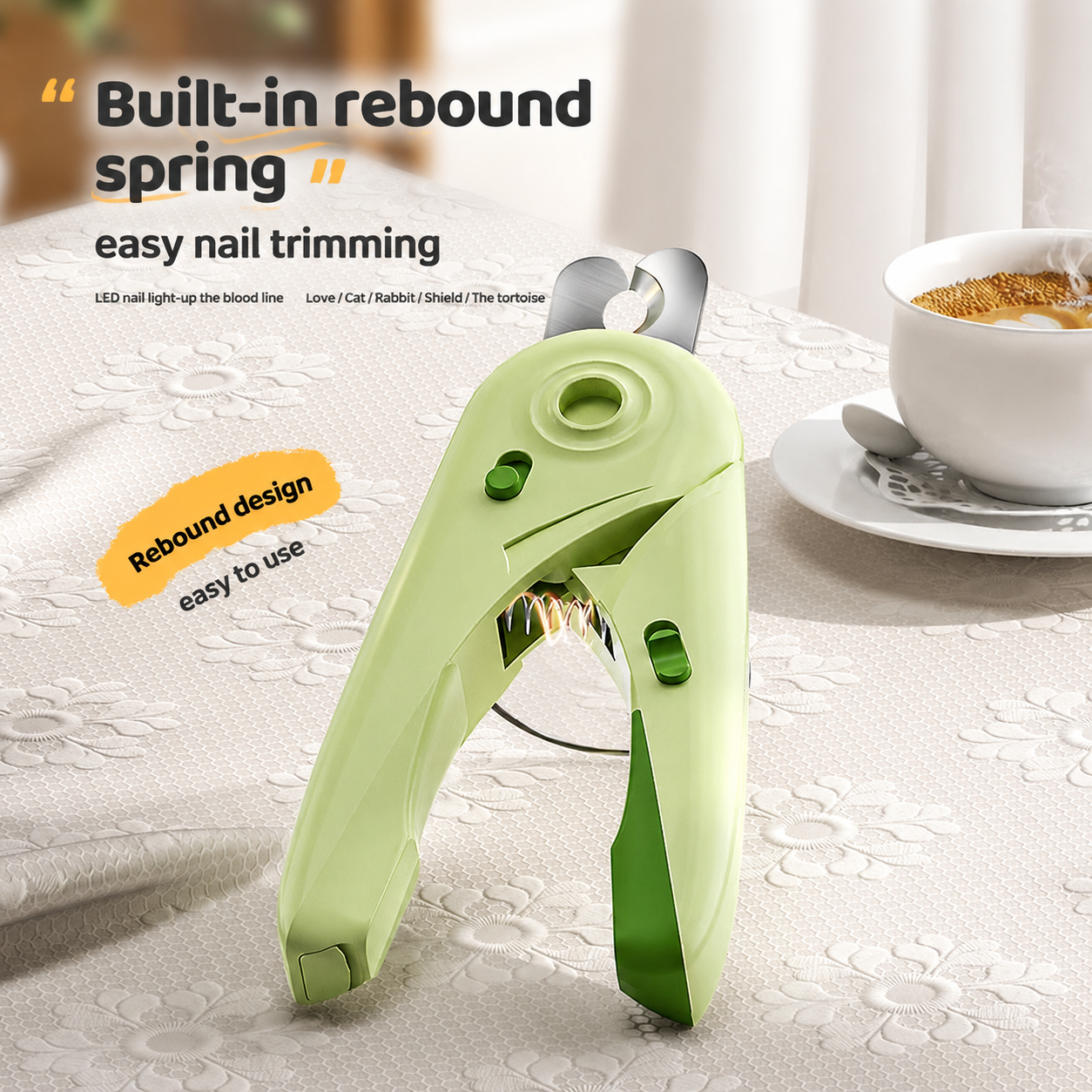 LED Quick-view Pet Nail Clippers