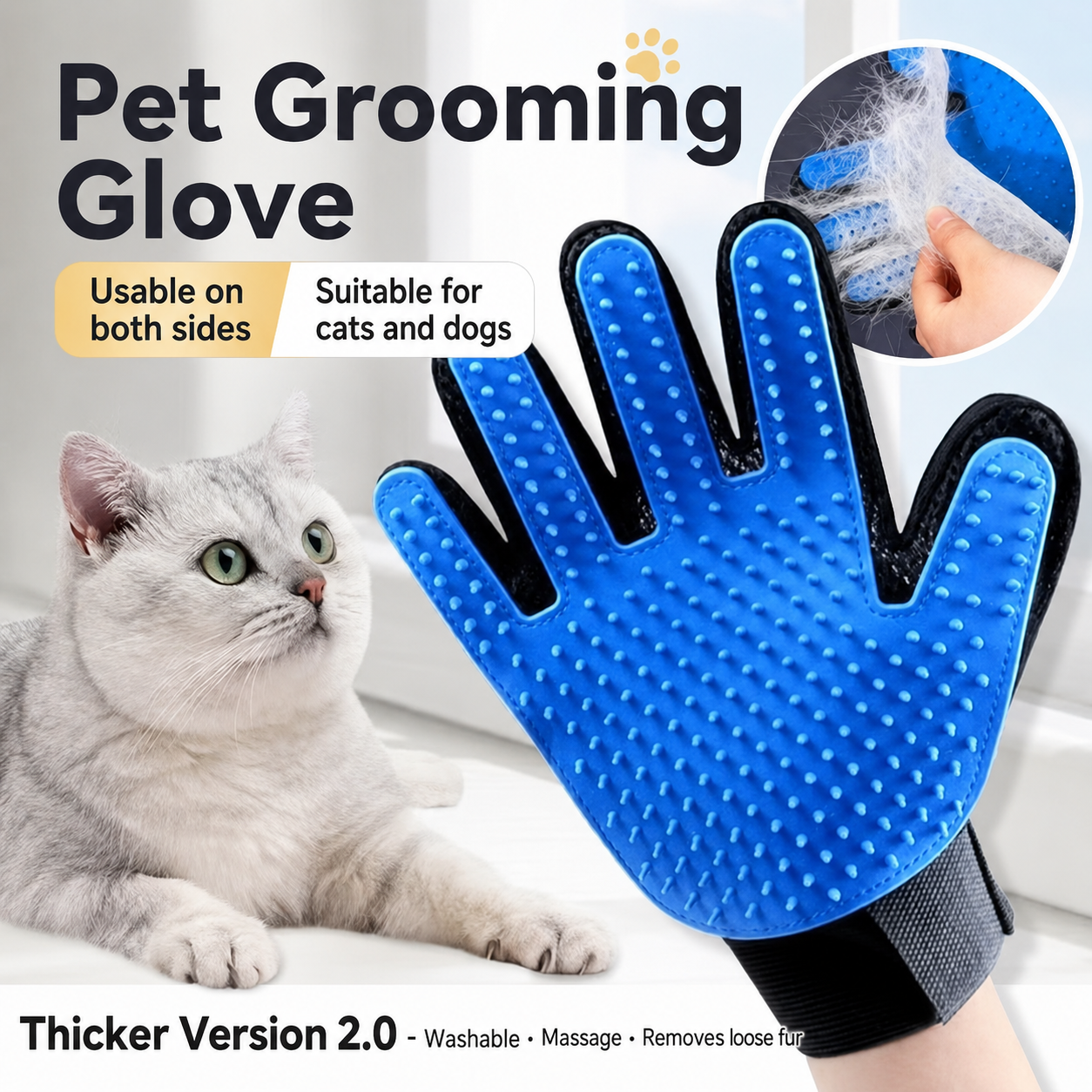 Deshedding Massage Glove
