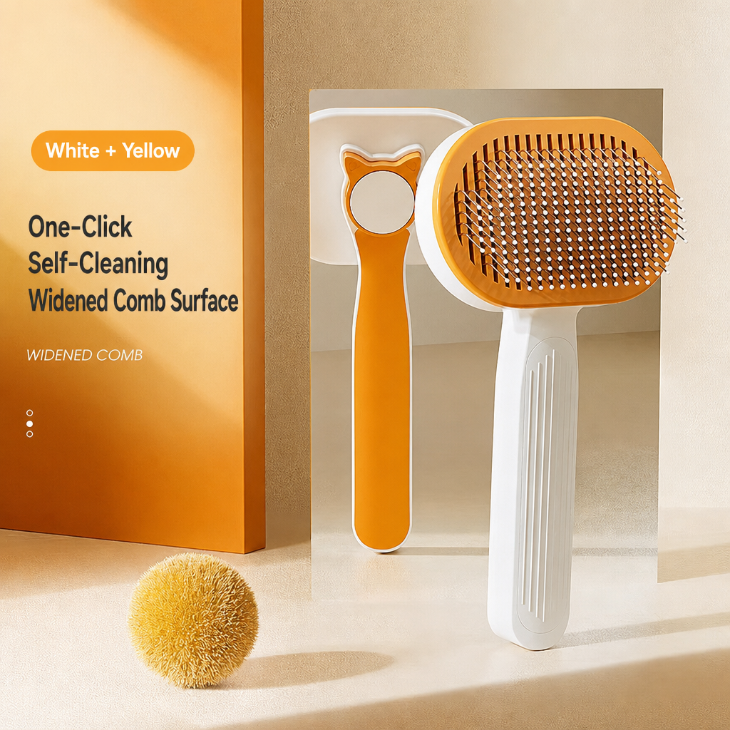 Self-Cleaning Adjustable Slicker Brush