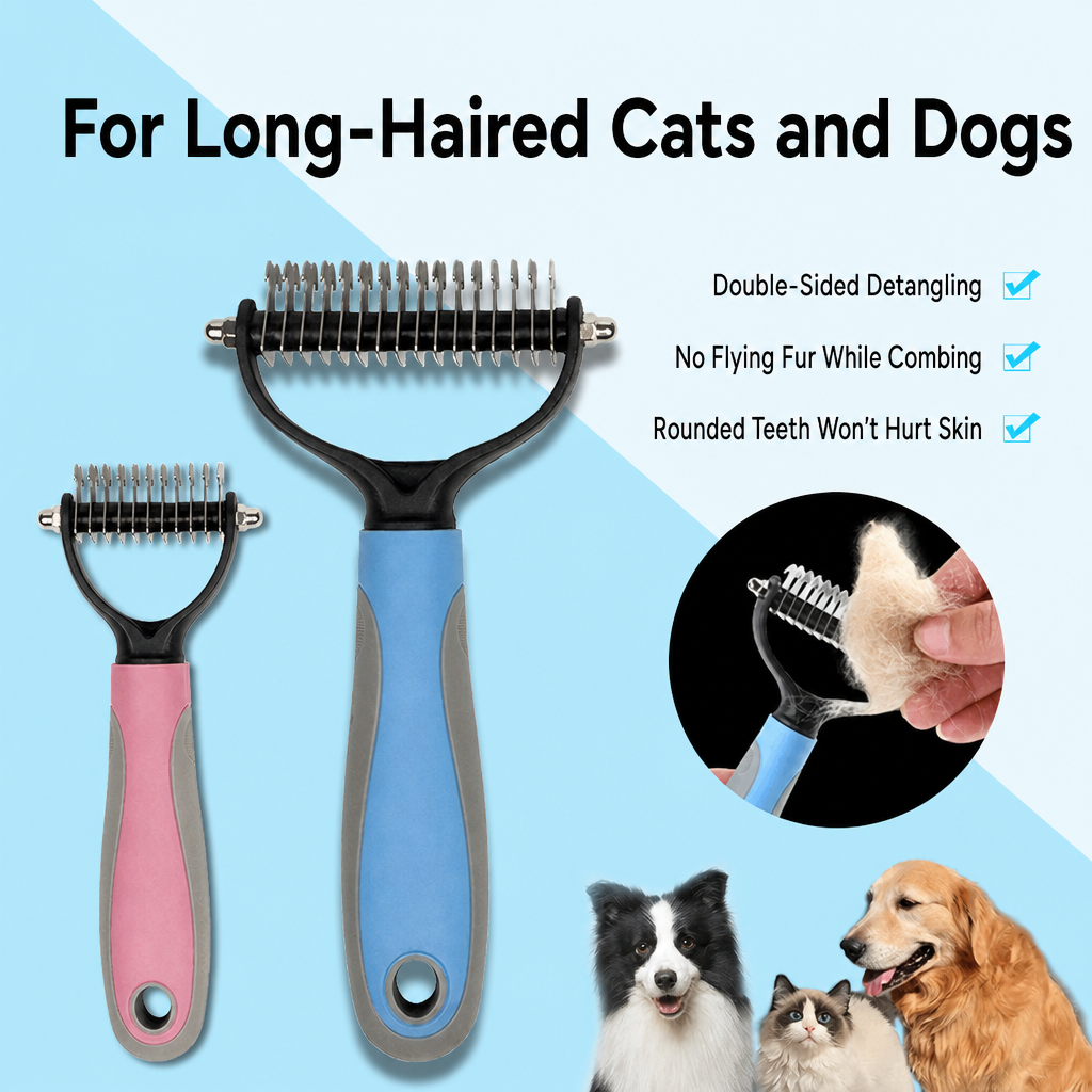 Dual-sided Dematting Pet Rake