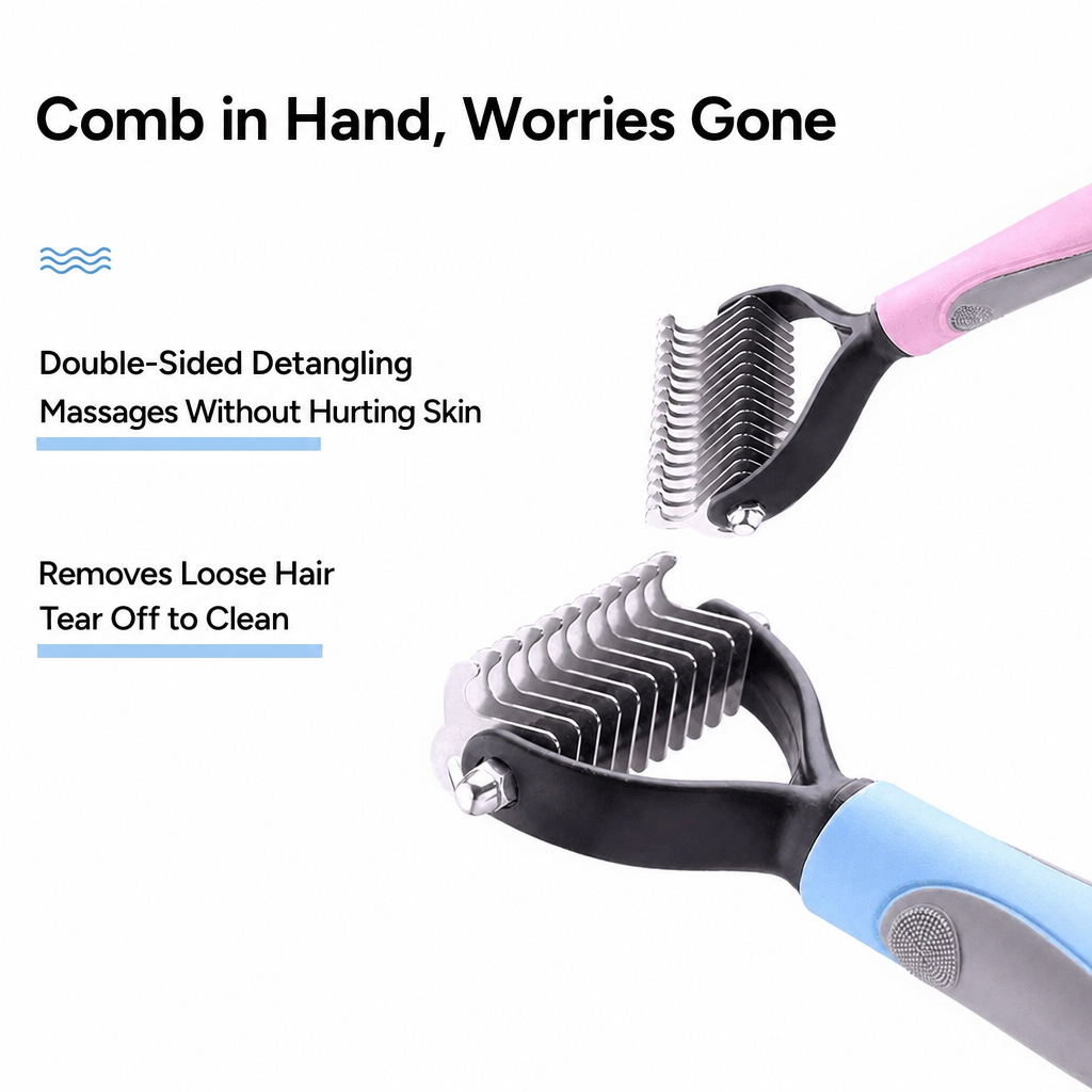 Dual-sided Dematting Pet Rake