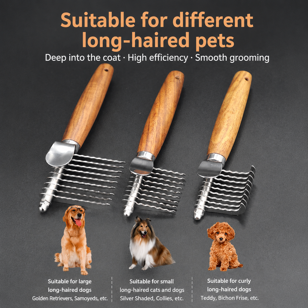 Gentle Dematting Grooming Comb