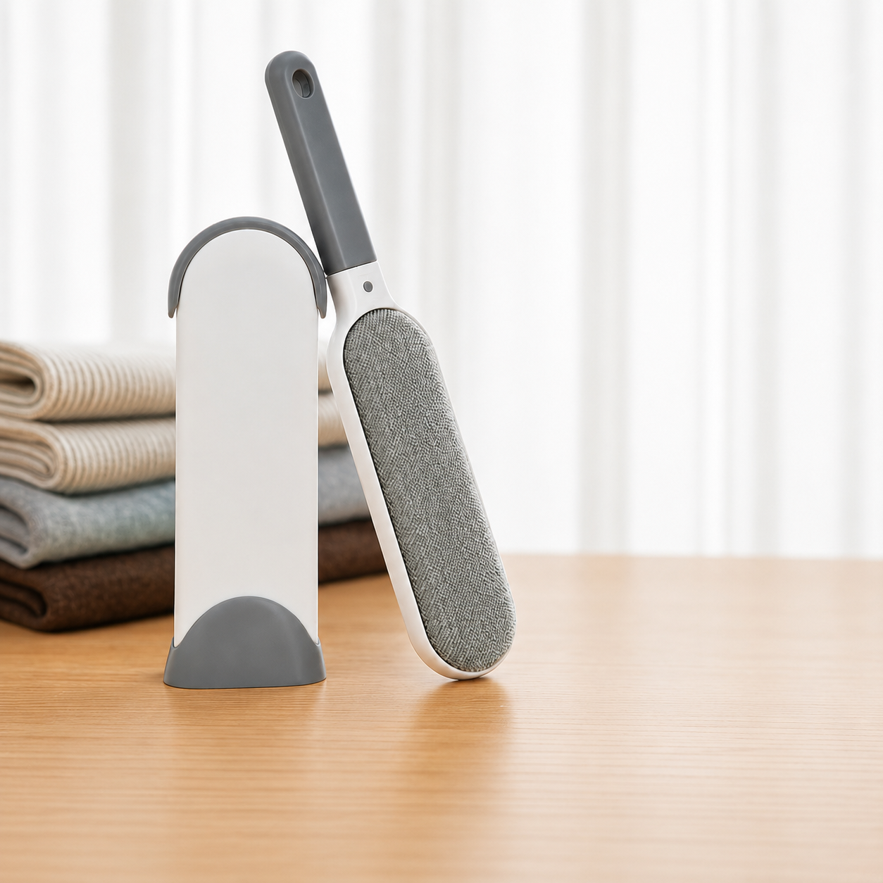 Dual-Sided Self-Cleaning Lint Brush