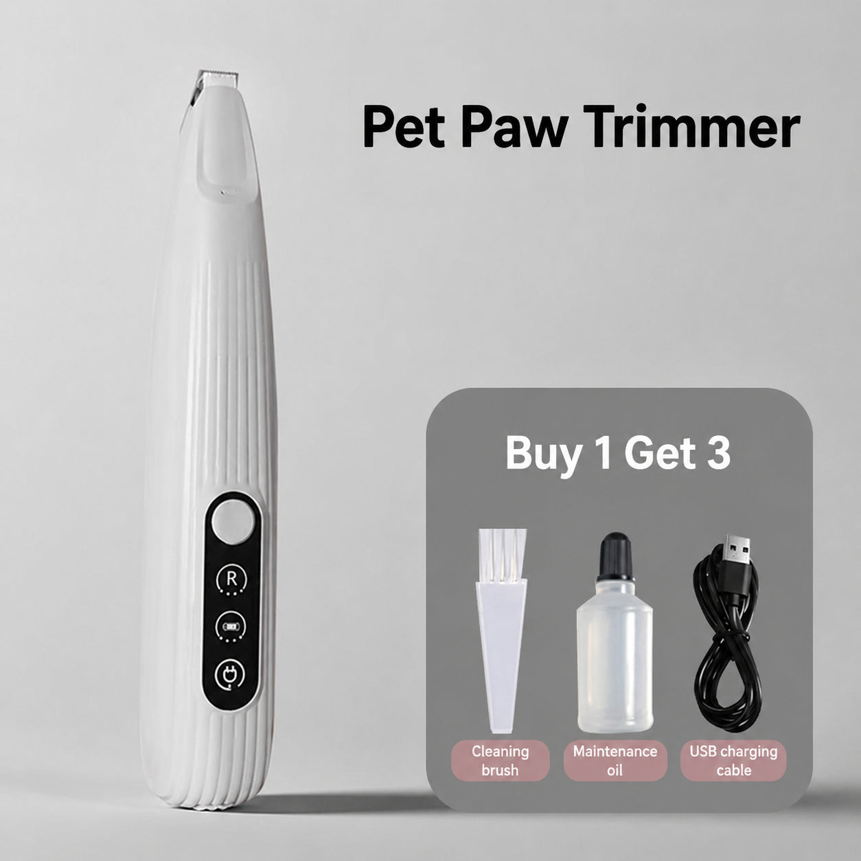 Whisper-Quiet Paw Trimmer LED