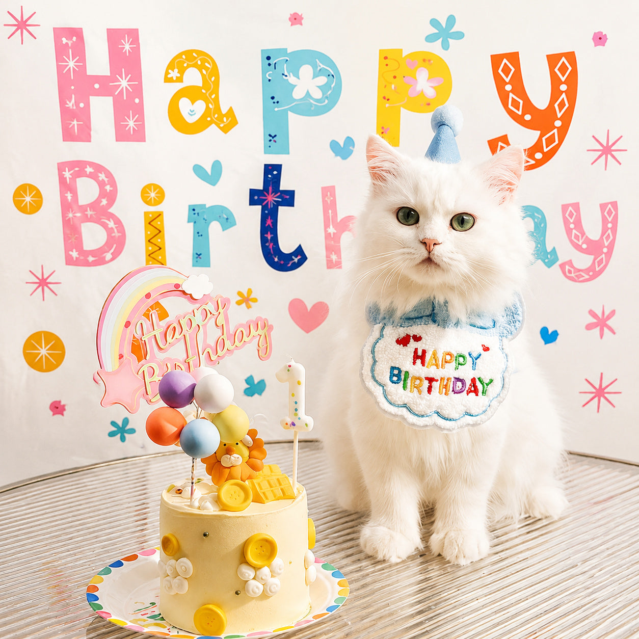 Birthday Bib & Hat Set