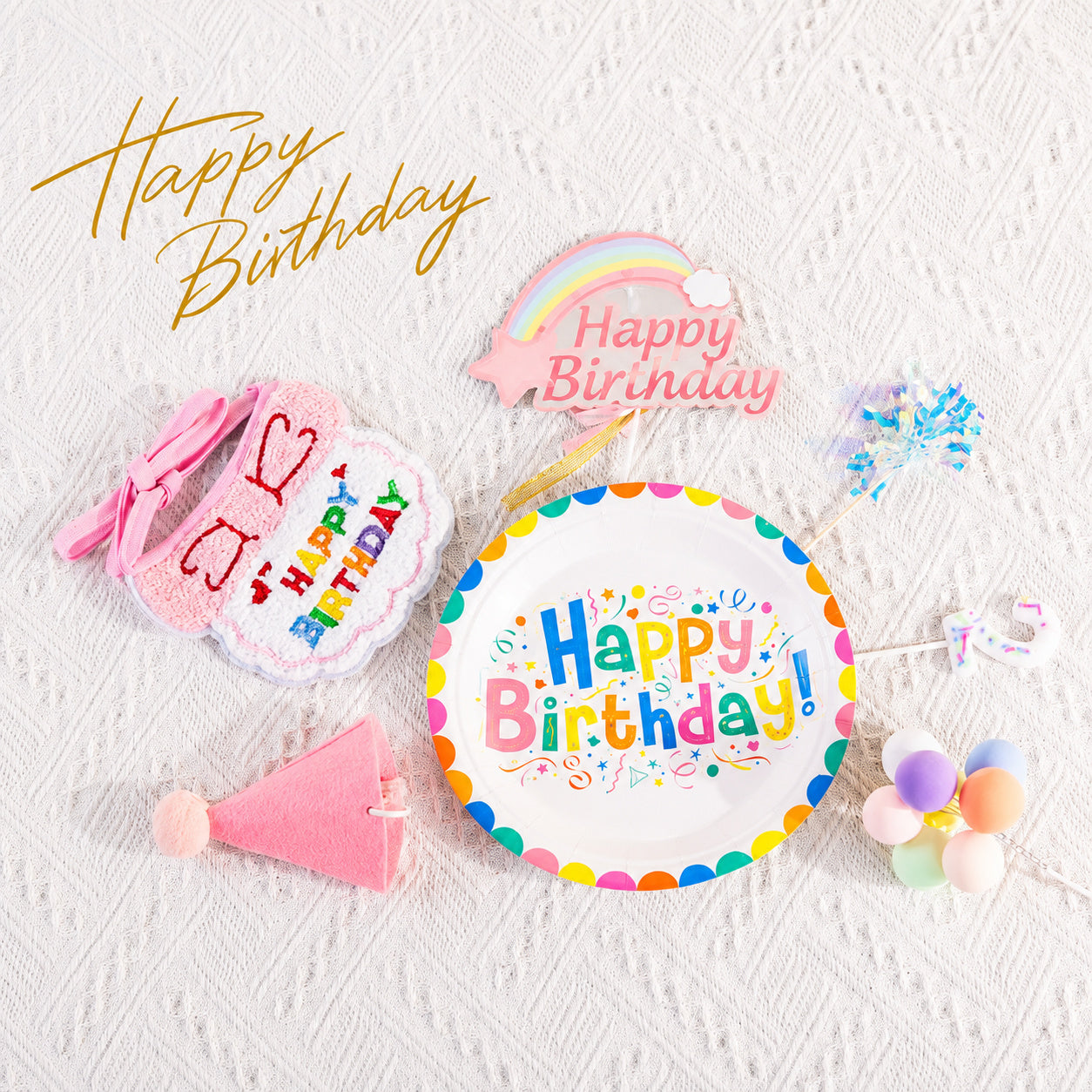 Birthday Bib & Hat Set