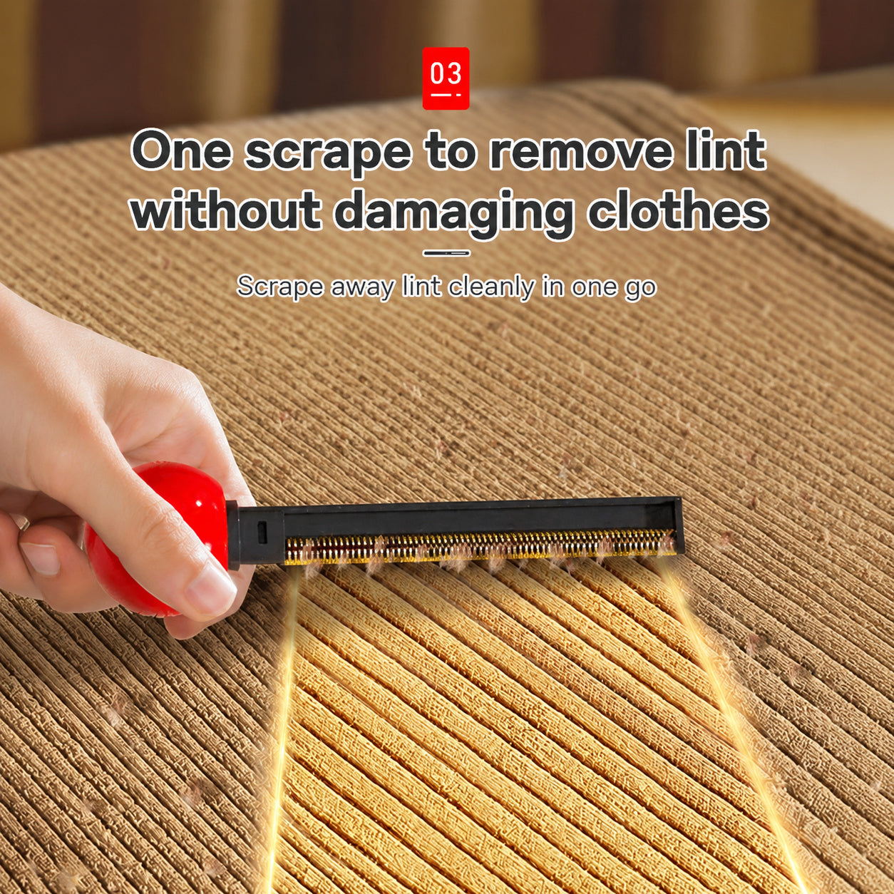 Capsule Lint Roller With Scraper