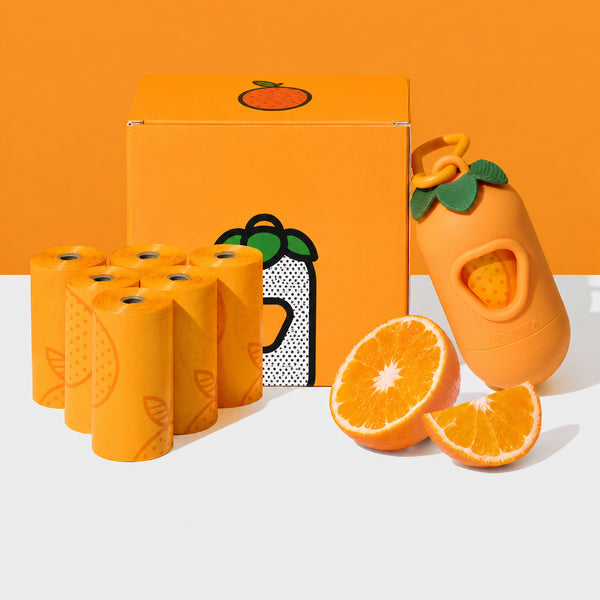 Tangerine Poop Bag Dispenser