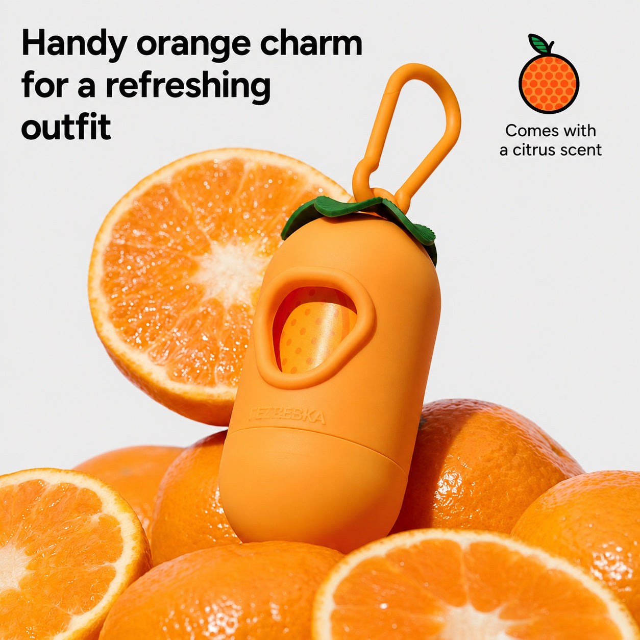 Tangerine Poop Bag Dispenser