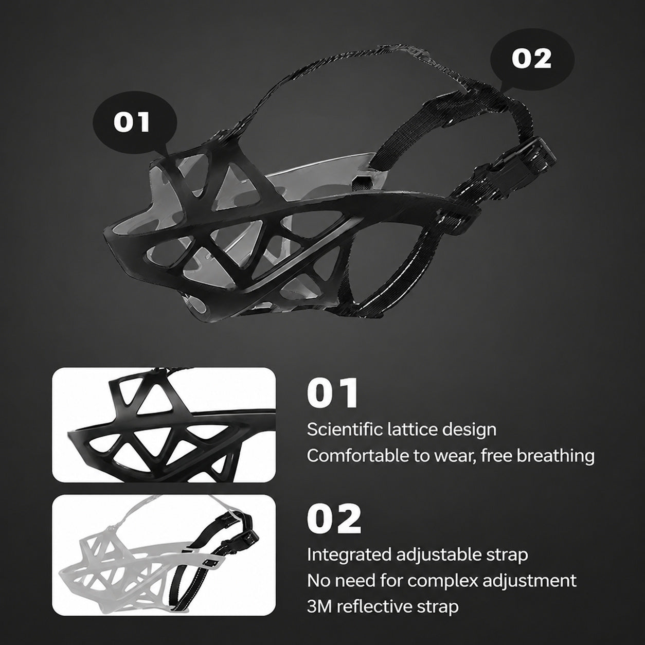 Breathable Grid Dog Muzzle