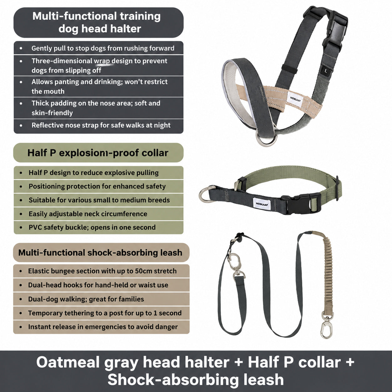 No-pull Headcollar Quick Control