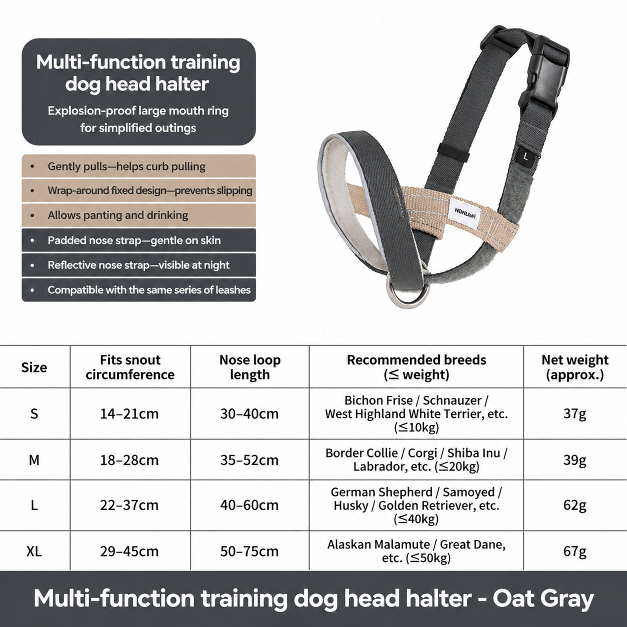 No-pull Headcollar Quick Control