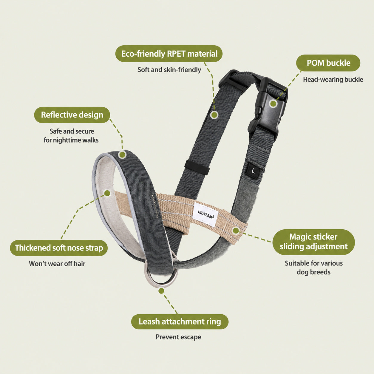 No-pull Headcollar Quick Control
