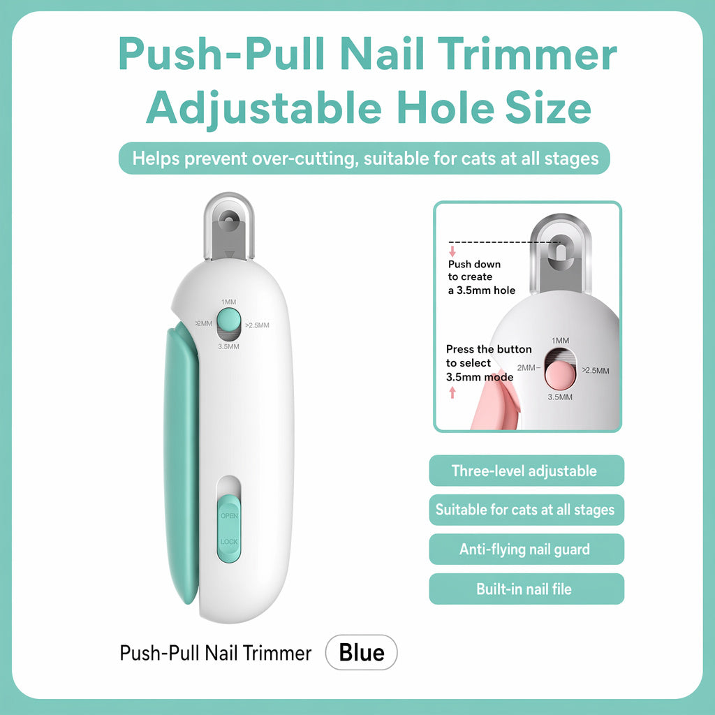 Push-Assist Cat Nail Clipper