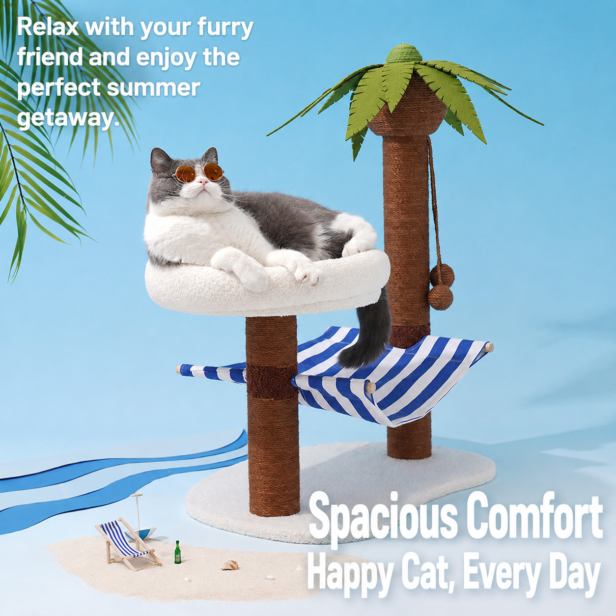 Palm Island Cat Tree Perch