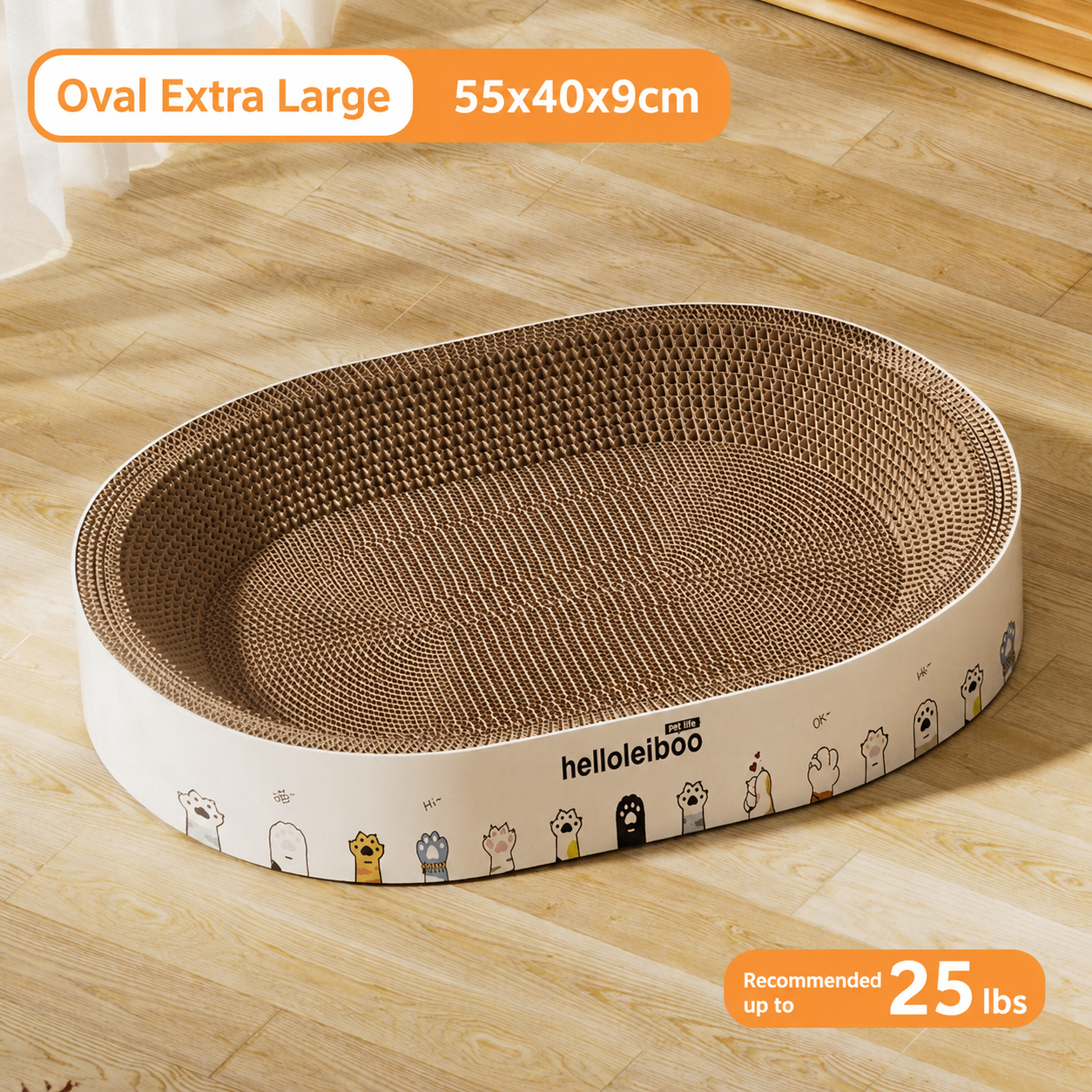 Large Corrugated Cat Scratcher Bed