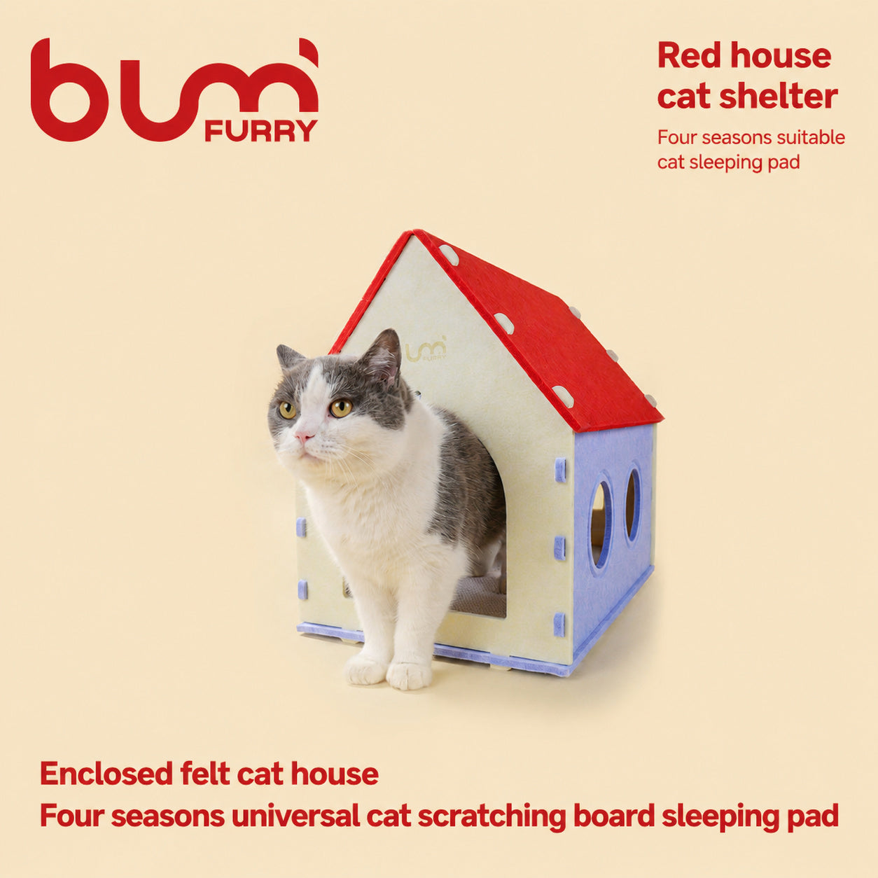 Felt Cat Shelter Hideout