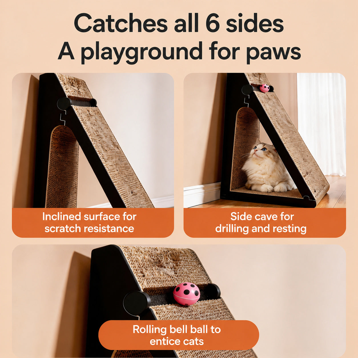 Triangle Cat Scratcher Hideout