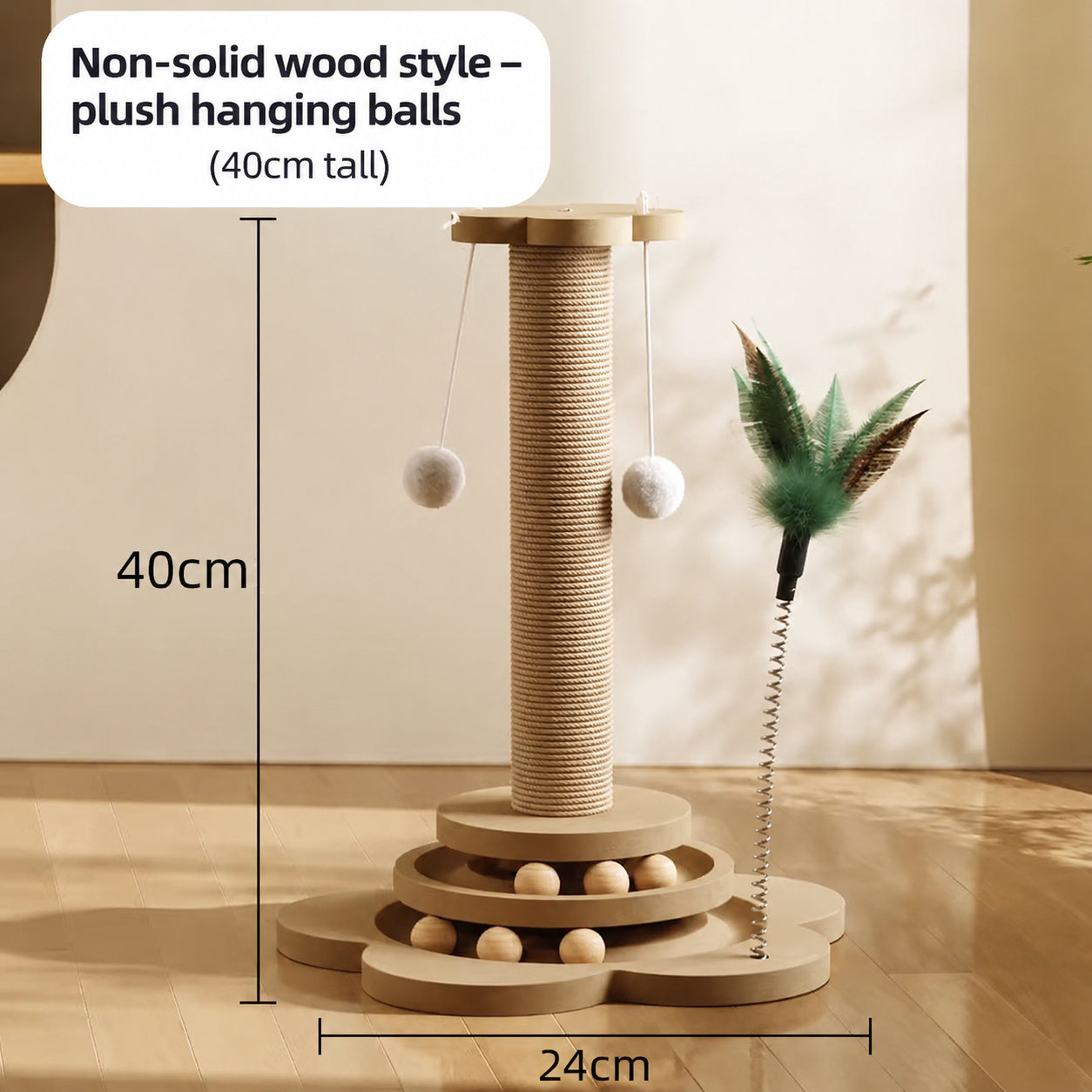 Sisal Cat Tower With Track