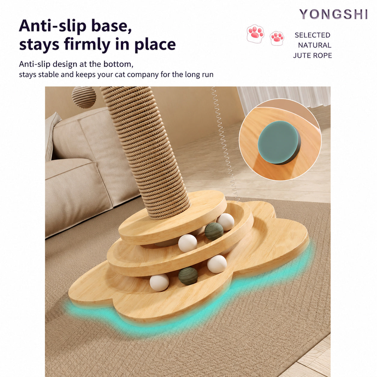 Sisal Cat Tower With Track