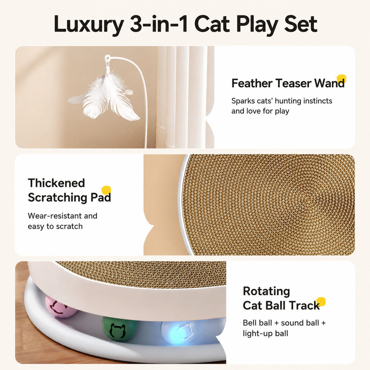 3-in-1 Scratcher Lounge Toy