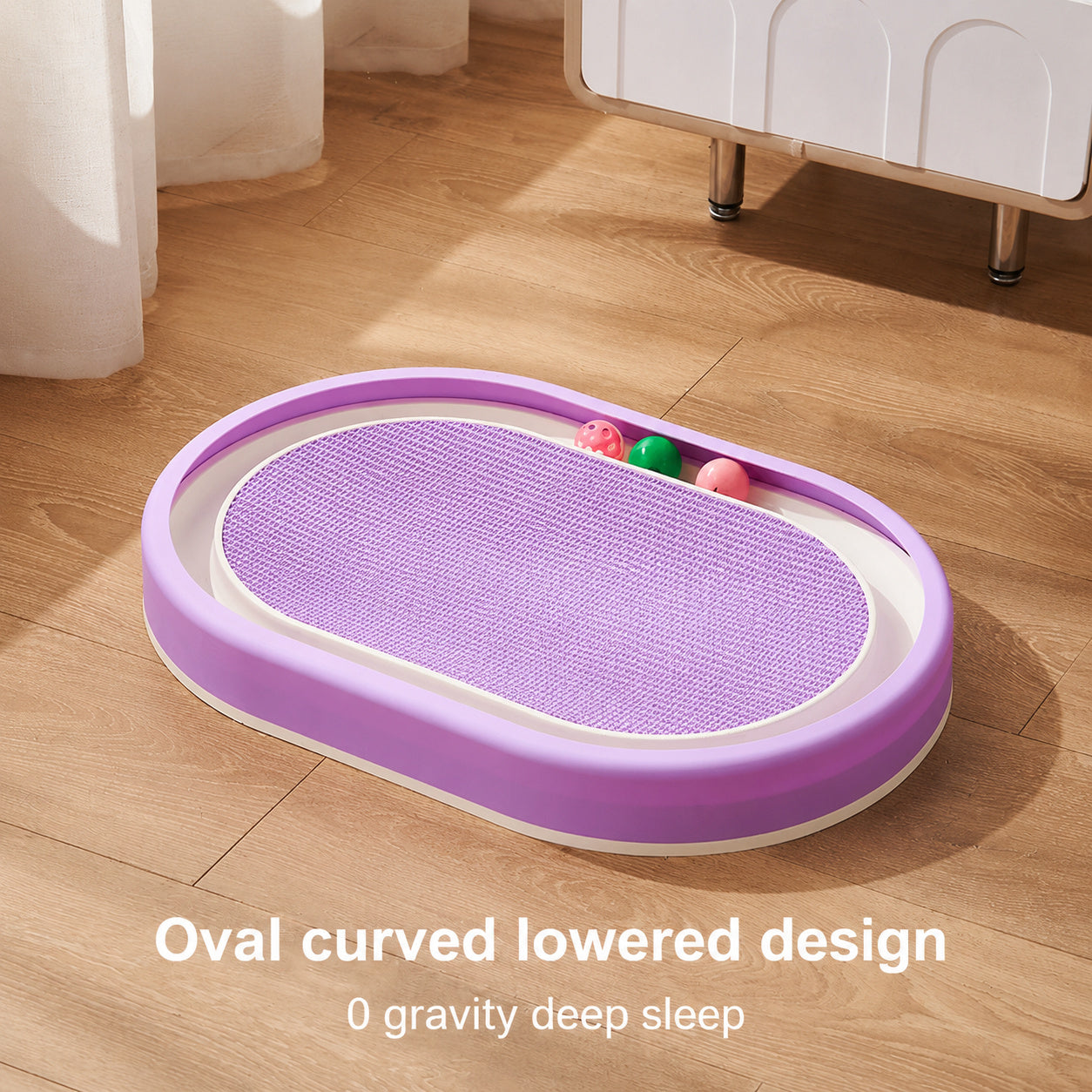 Oval Cat Lounge With Track Balls