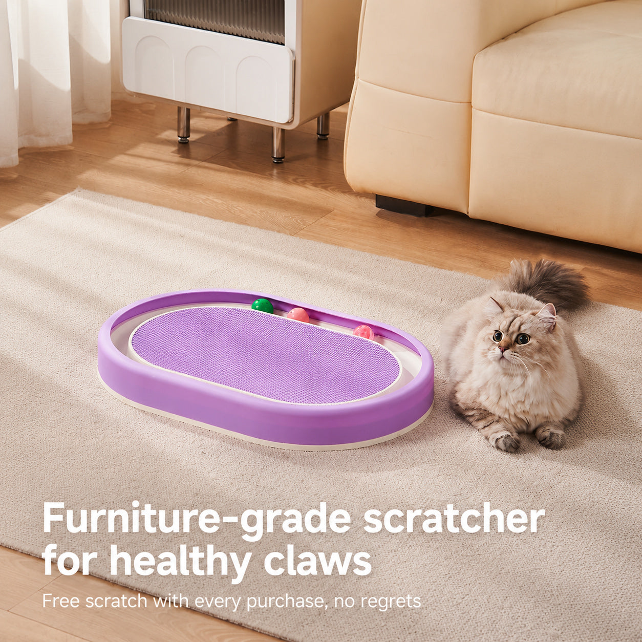 Oval Cat Lounge With Track Balls