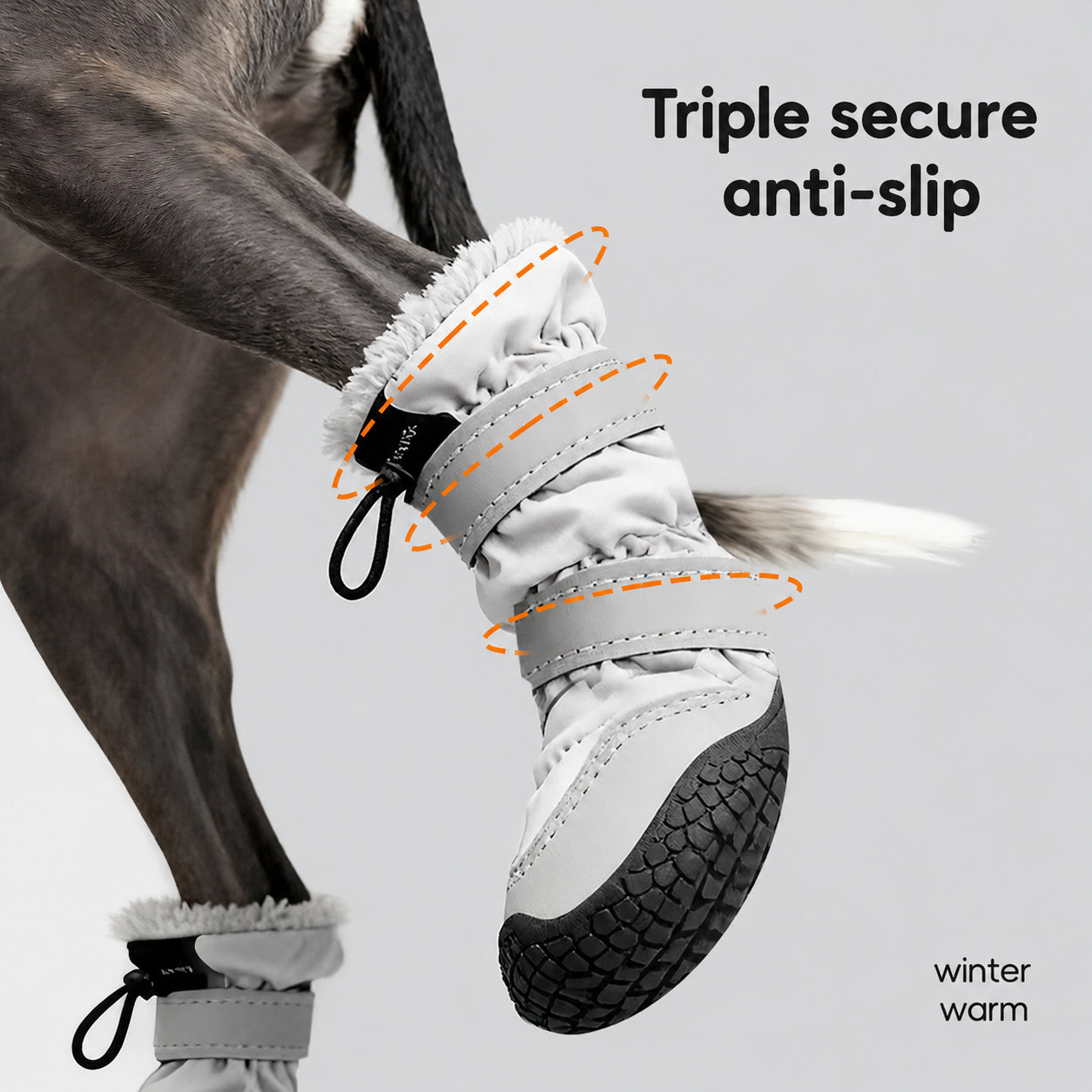 Waterproof Fleece Dog Boots