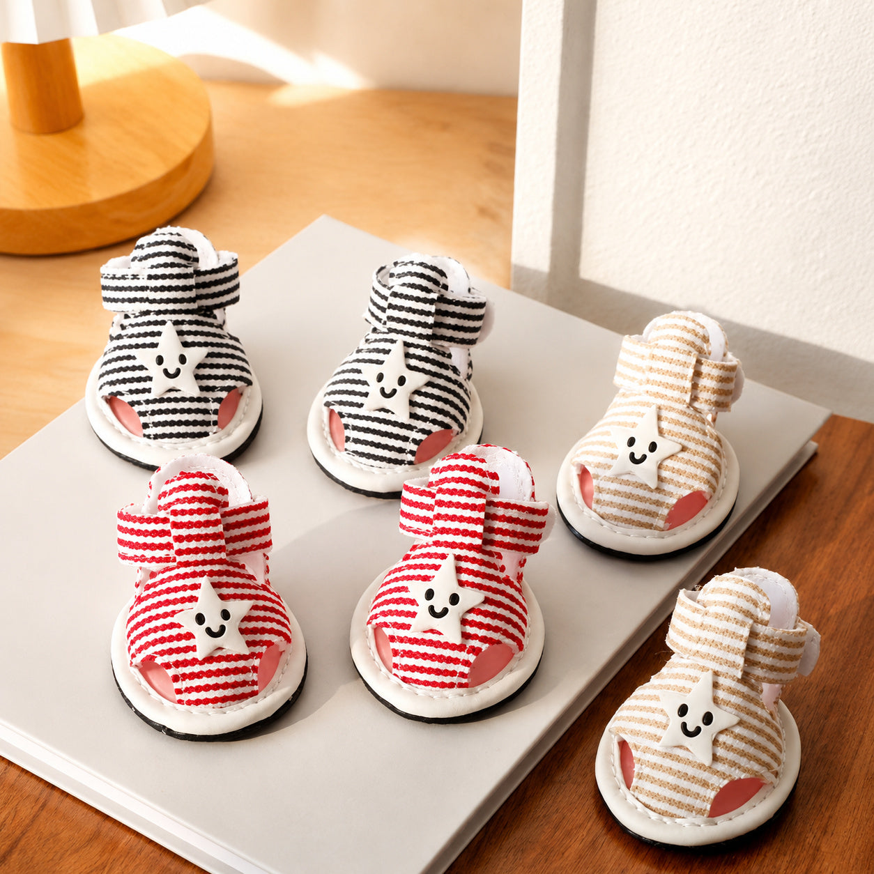 Canvas Dog Sandals With Straps