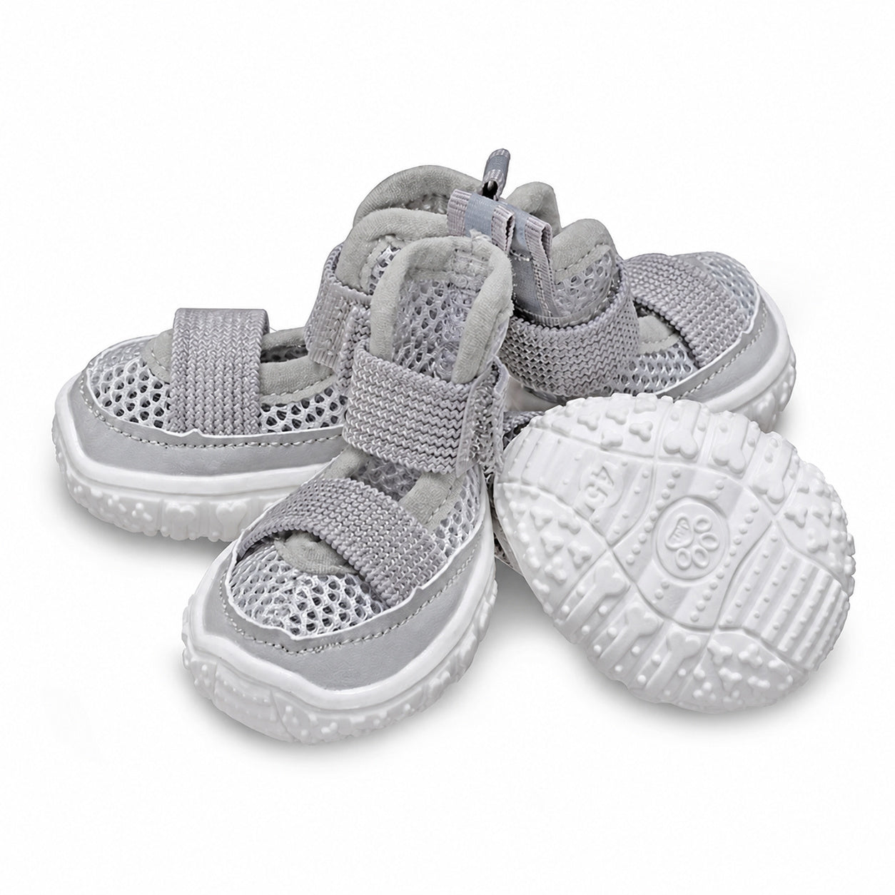 Mesh Dog Sandals Paw-print Sole