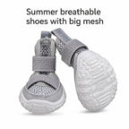 Mesh Dog Sandals Paw-print Sole