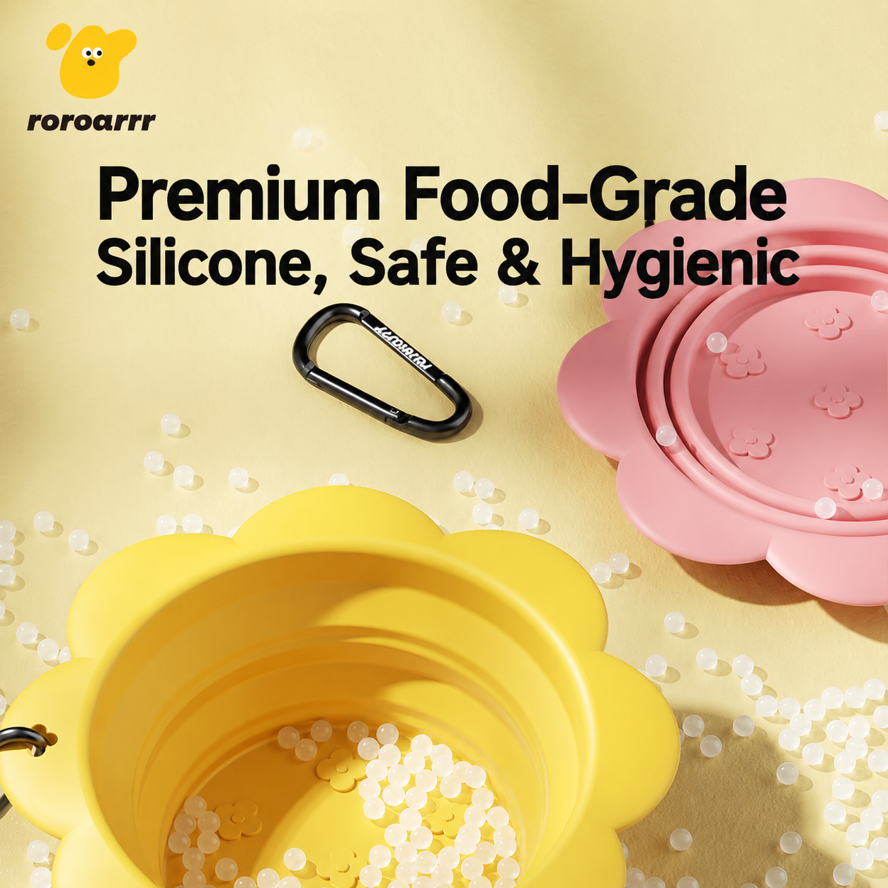 Collapsible silicone travel bowl
