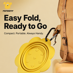 Collapsible silicone travel bowl