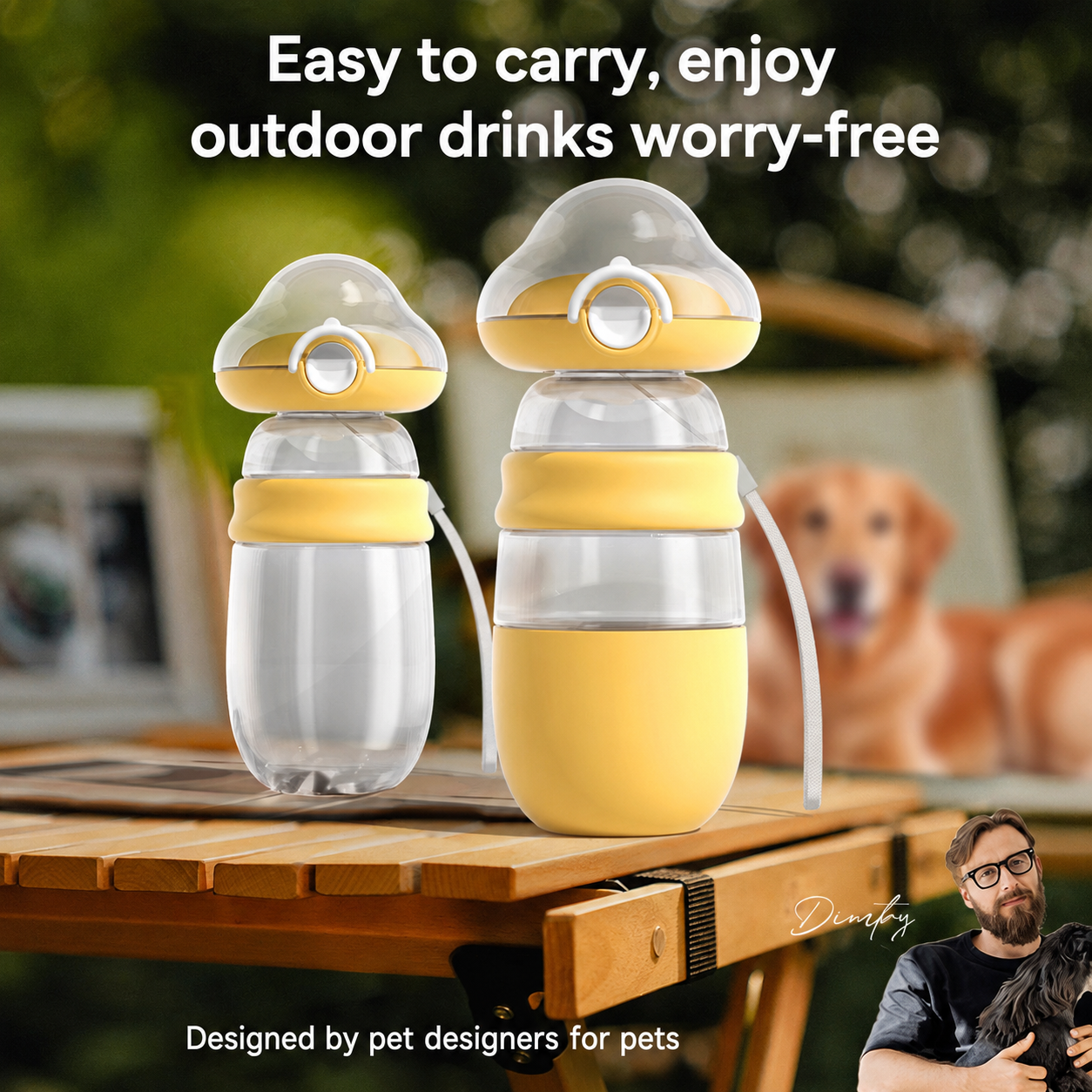 Portable 2-in-1 Water Bottle