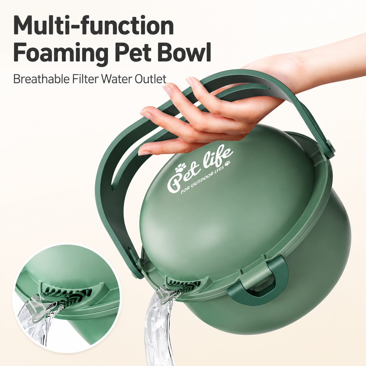 Portable Travel Bowl With Handle