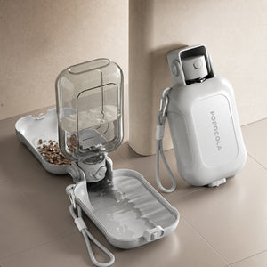 Foldable Dual Bowl Water Bottle
