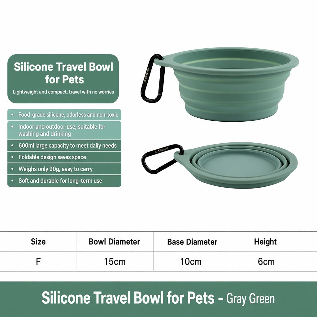 Fold-and-go Silicone Pet Bowl
