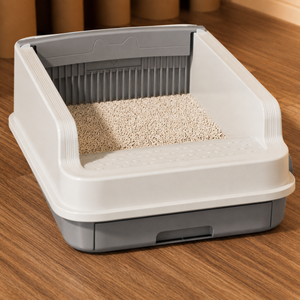 Semi-Automatic Sifting Litter Box