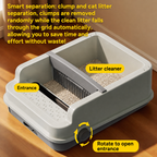 Semi-Automatic Sifting Litter Box