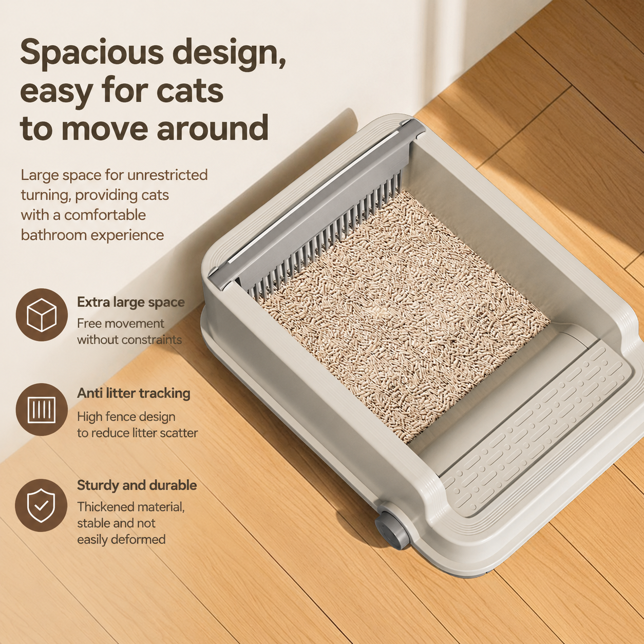 Semi-Automatic Sifting Litter Box