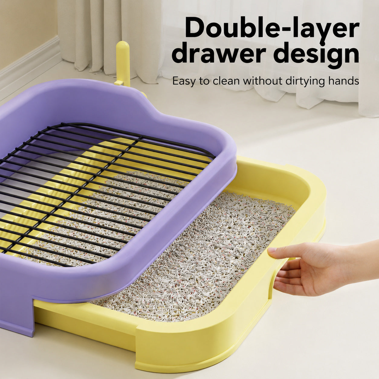 Color-block Drawer Dog Potty