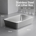 Stainless Steel Low-Entry Litter Box