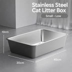 Stainless Steel Low-Entry Litter Box