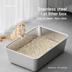 Stainless Steel Low-Entry Litter Box