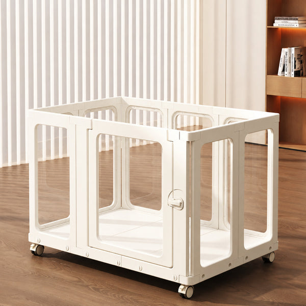 Modular Playpen With Locking Wheels