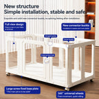 Modular Playpen With Locking Wheels