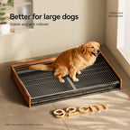 XL Dog Potty With Wood-grain Frame